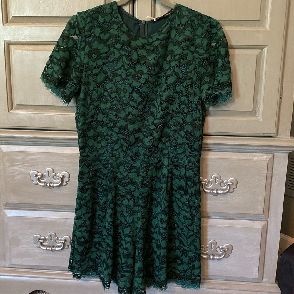 Green Lace Romper
